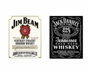 Jim Beam vs Jack Daniel's Logos