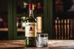 Jameson Bottle and glass