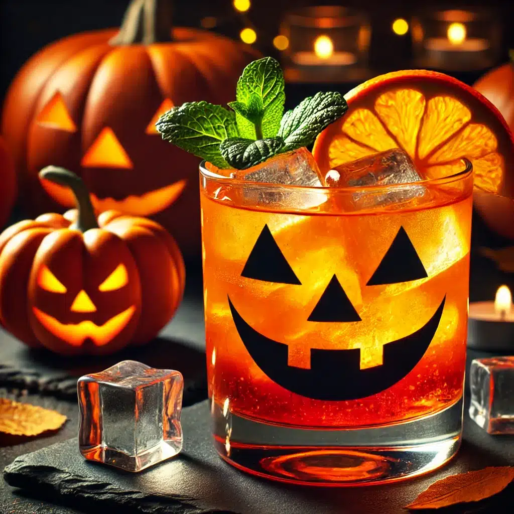 Jack-o-lantern cocktail